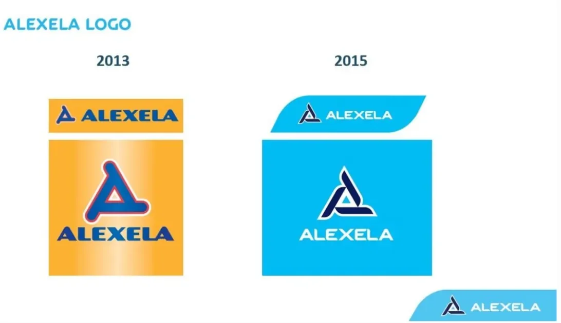 Alexela logo muutus